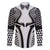 Hawaiian Kakau Art Tattoos Aquaman Style Family Matching Short Sleeve Bodycon Dress and Hawaiian Shirt White Version - Polynesian Pride