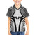 Hawaiian Kakau Art Tattoos Aquaman Style Family Matching Short Sleeve Bodycon Dress and Hawaiian Shirt White Version - Polynesian Pride
