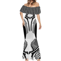 Hawaiian Kakau Art Tattoos Aquaman Style Mermaid Dress White Version - Polynesian Pride