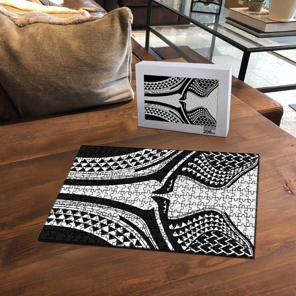 Hawaiian Kakau Art Tattoos Aquaman Style Puzzle White Version - Polynesian Pride
