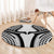 Hawaiian Kakau Art Tattoos Aquaman Style Round Carpet White Version - Polynesian Pride