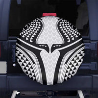 Hawaiian Kakau Art Tattoos Aquaman Style Spare Tire Cover White Version - Polynesian Pride