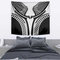 Hawaiian Kakau Art Tattoos Aquaman Style Tapestry White Version - Polynesian Pride