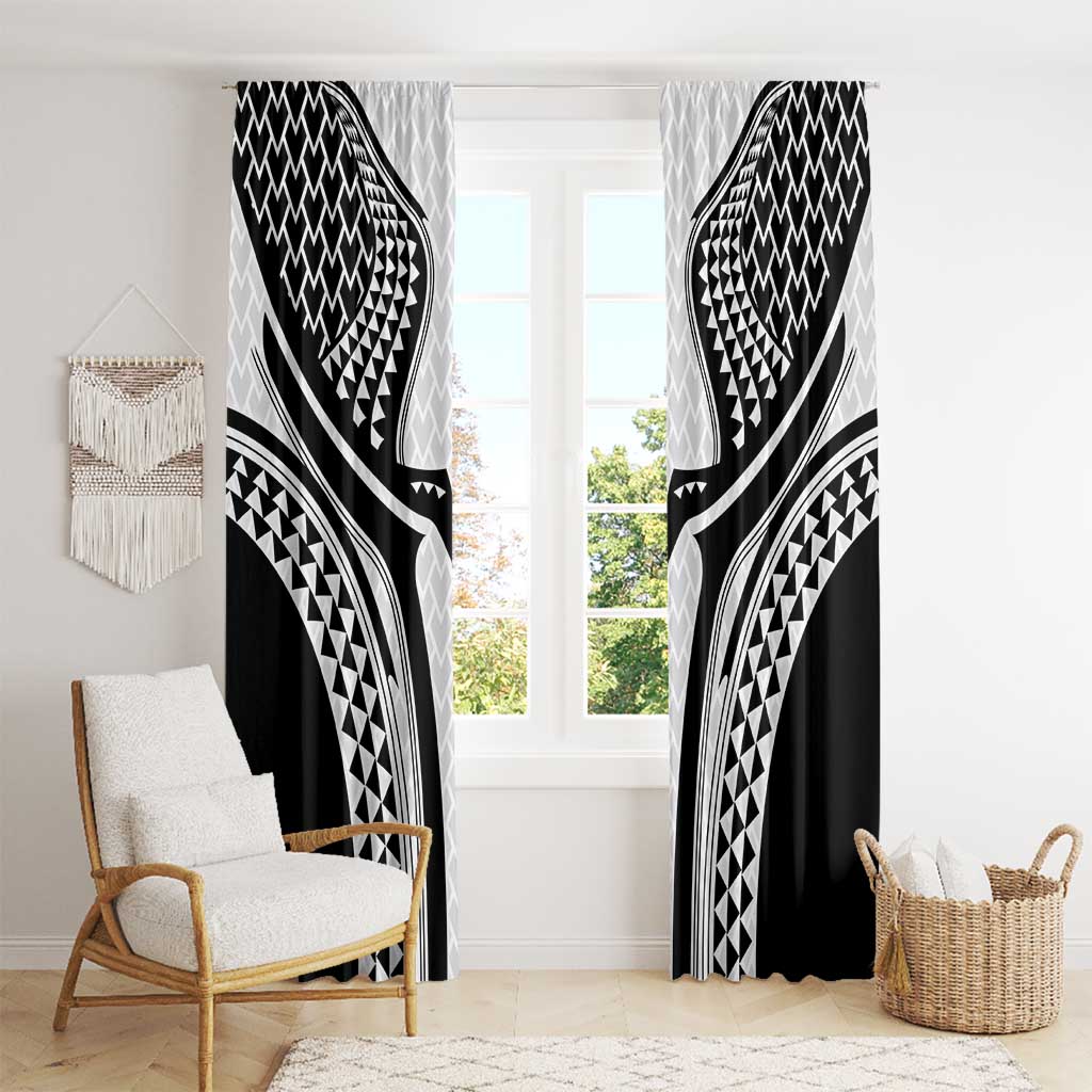 Hawaiian Kakau Art Tattoos Aquaman Style Window Curtain White Version - Polynesian Pride