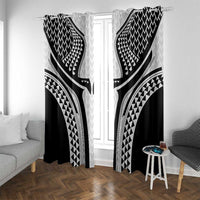 Hawaiian Kakau Art Tattoos Aquaman Style Window Curtain White Version - Polynesian Pride