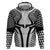 Hawaiian Kakau Art Tattoos Aquaman Style Zip Hoodie White Version - Polynesian Pride