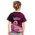 Polynesia Breast Cancer Kid T Shirt Butterfly and Flowers Ribbon Maori Tattoo Ethnic Black Style LT03 - Polynesian Pride