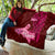 Polynesia Breast Cancer Quilt Butterfly and Flowers Ribbon Maori Tattoo Ethnic Red Style LT03 - Polynesian Pride
