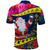 Personalised Cook Island Christmas Polo Shirt Santa Claus Mix Maroro and Kakaia Hibiscus Flower Maori Pattern LT03 - Polynesian Pride