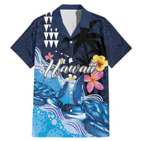 Hawaiian Honu Honi Ihu Family Matching Mermaid Dress and Hawaiian Shirt With Plumeria and Kakau Art Pattern