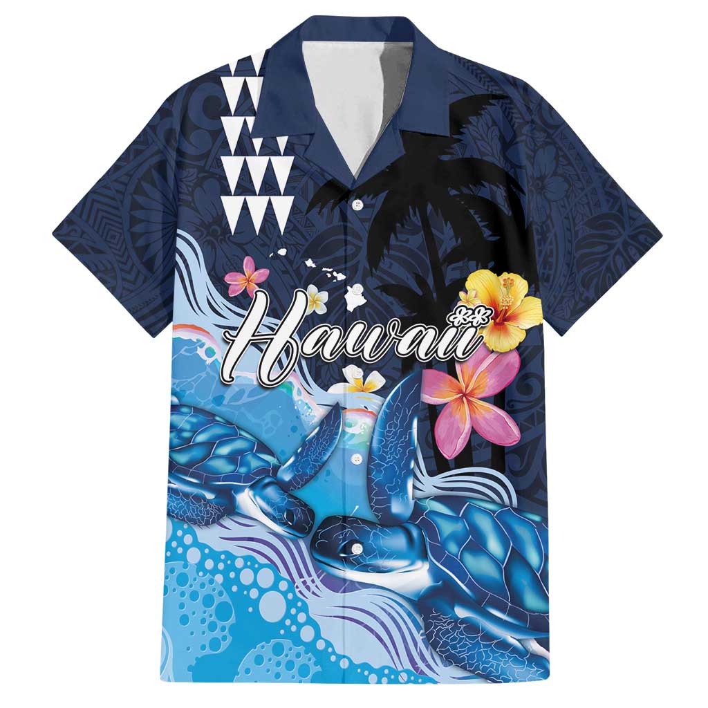 Hawaiian Honu Honi Ihu Family Matching Puletasi and Hawaiian Shirt With Plumeria and Kakau Art Pattern