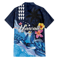 Hawaiian Honu Honi Ihu Family Matching Short Sleeve Bodycon Dress and Hawaiian Shirt With Plumeria and Kakau Art Pattern