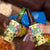 Hawaii Aloha Turtle Family on The Beach with Colorful Tropical Flowers 4 in 1 Can Cooler Tumbler