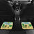 Aloha Turtle Family on The Beach Car Mats with Hawaiian Colorful Plumeria