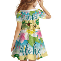 Aloha Turtle Family on The Beach Family Matching Tank Maxi Dress and Hawaiian Shirt with Hawaiian Colorful Plumeria