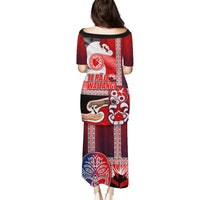 Maori Waitangi Puletasi Hei-tiki Koru with Tino Rangatiratanga Maori Flag LT03 - Polynesian Pride