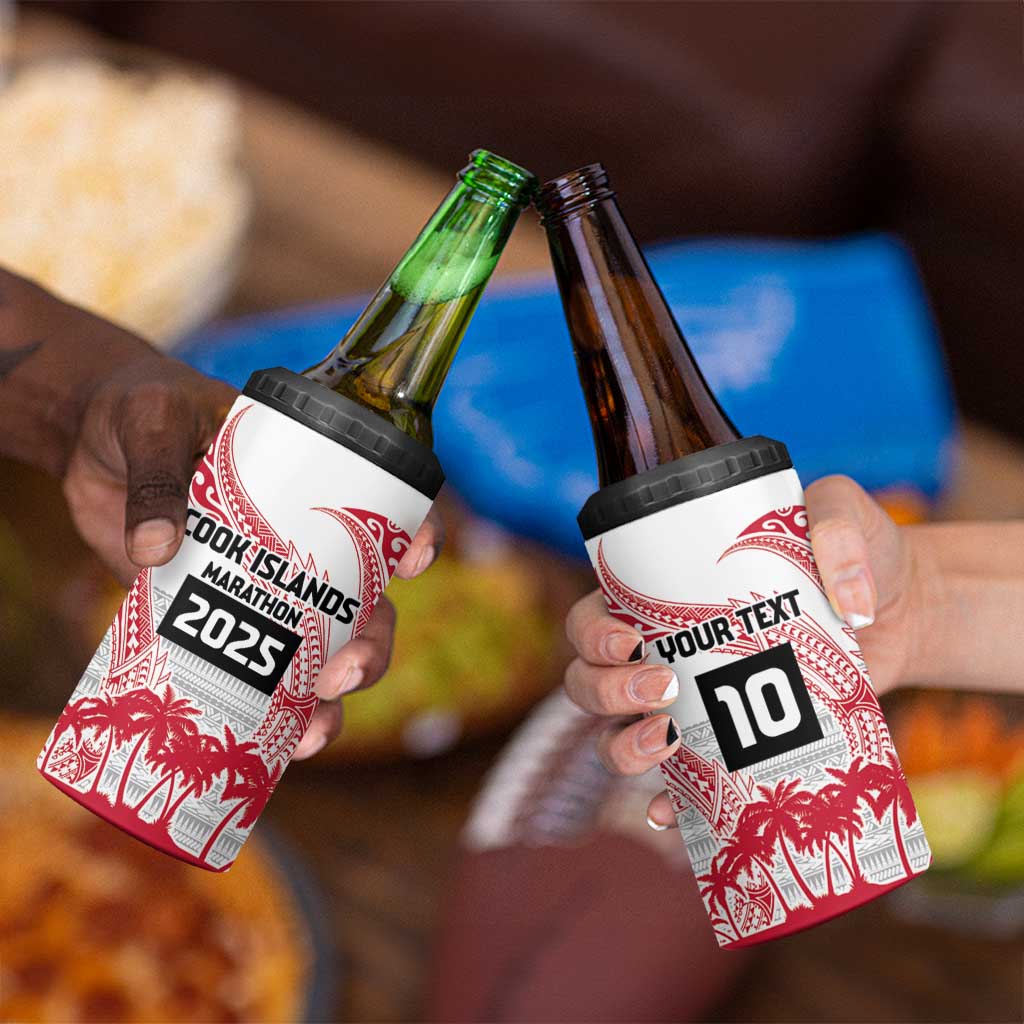 Cook Islands Marathon 2025-Pursuit in Paradise 4 in 1 Can Cooler Tumbler Red Color