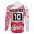 Cook Islands Marathon 2025-Pursuit in Paradise Family Matching Off The Shoulder Long Sleeve Dress and Hawaiian Shirt Red Color