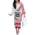 Cook Islands Marathon 2025-Pursuit in Paradise Family Matching Off The Shoulder Long Sleeve Dress and Hawaiian Shirt Red Color