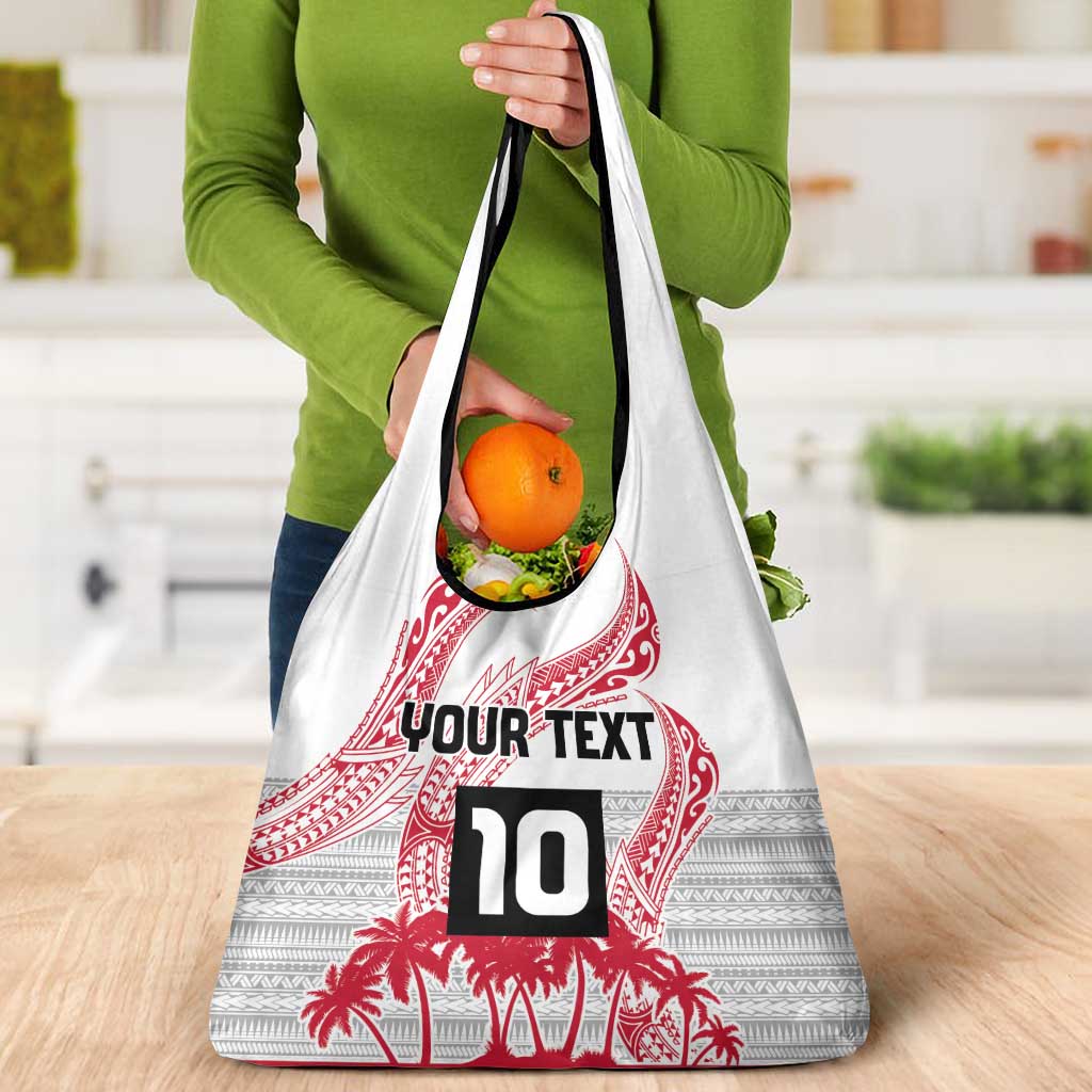 Cook Islands Marathon 2025-Pursuit in Paradise Grocery Bag Red Color