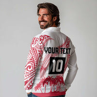 Cook Islands Marathon 2025-Pursuit in Paradise Long Sleeve Polo Shirt Red Color