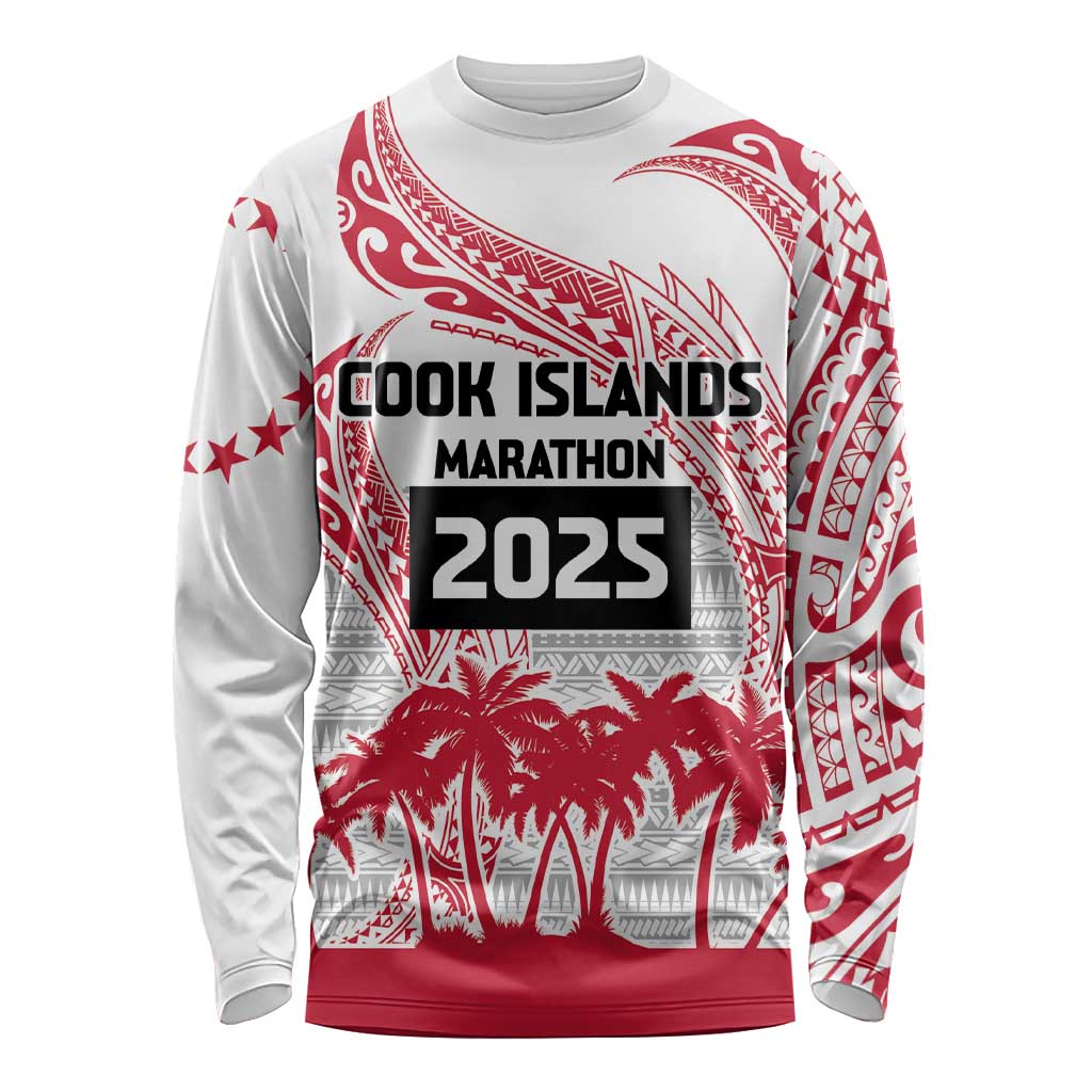 Cook Islands Marathon 2025-Pursuit in Paradise Long Sleeve Shirt Red Color