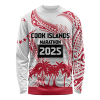 Cook Islands Marathon 2025-Pursuit in Paradise Long Sleeve Shirt Red Color