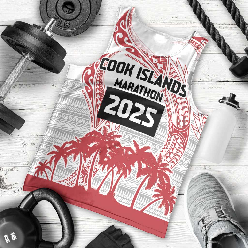 Cook Islands Marathon 2025-Pursuit in Paradise Men Tank Top Red Color