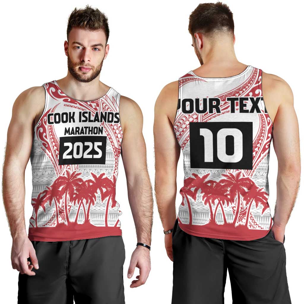 Cook Islands Marathon 2025-Pursuit in Paradise Men Tank Top Red Color