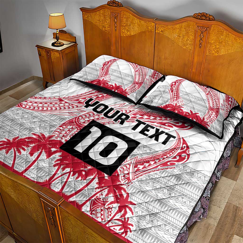 Cook Islands Marathon 2025-Pursuit in Paradise Quilt Bed Set Red Color