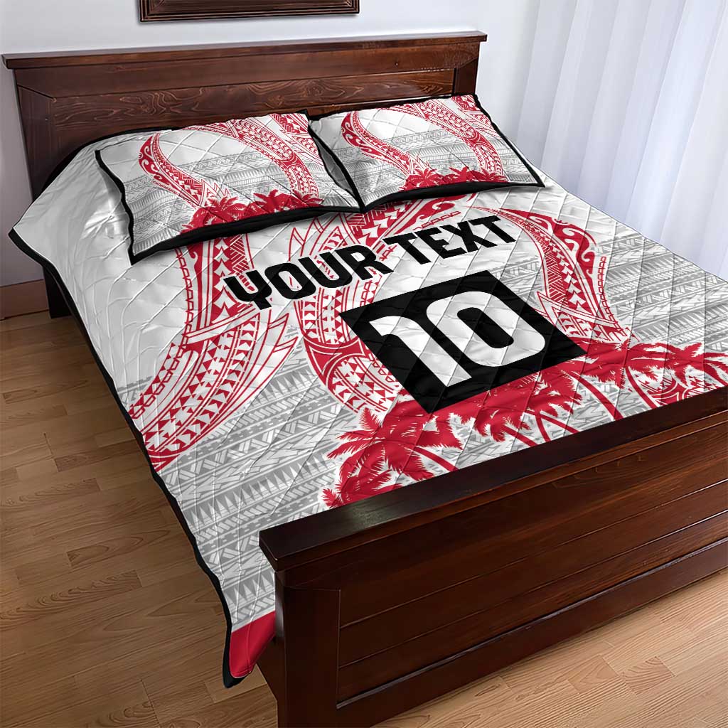 Cook Islands Marathon 2025-Pursuit in Paradise Quilt Bed Set Red Color