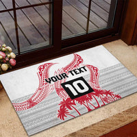 Cook Islands Marathon 2025-Pursuit in Paradise Rubber Doormat Red Color