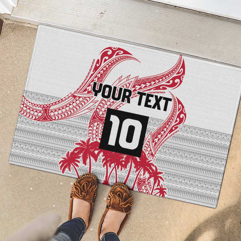 Cook Islands Marathon 2025-Pursuit in Paradise Rubber Doormat Red Color