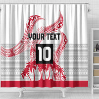 Cook Islands Marathon 2025-Pursuit in Paradise Shower Curtain Red Color