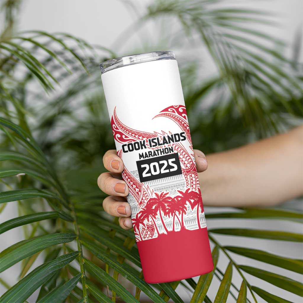 Cook Islands Marathon 2025-Pursuit in Paradise Skinny Tumbler Red Color