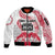 Cook Islands Marathon 2025-Pursuit in Paradise Sleeve Zip Bomber Jacket Red Color