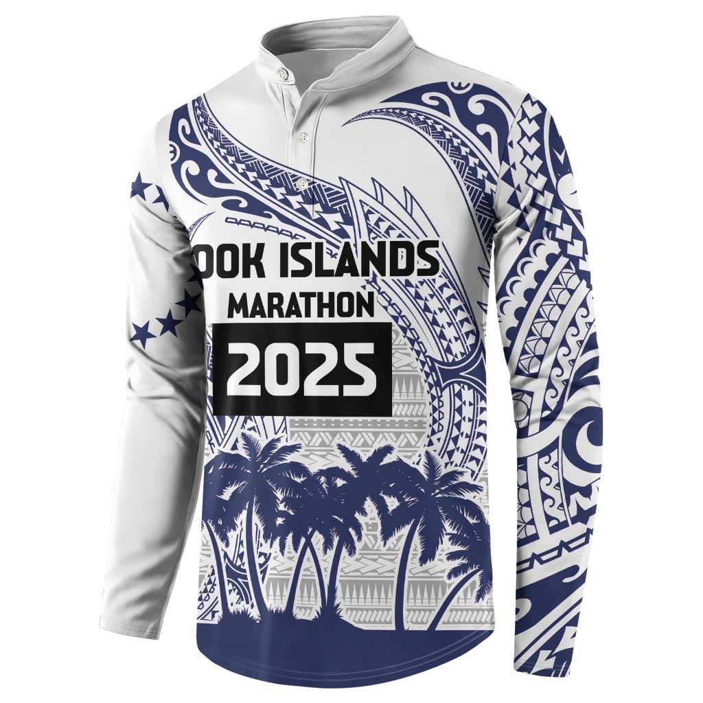 Cook Islands Marathon 2025-Pursuit in Paradise Button Sweatshirt Blue Color