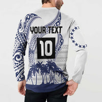 Cook Islands Marathon 2025-Pursuit in Paradise Button Sweatshirt Blue Color