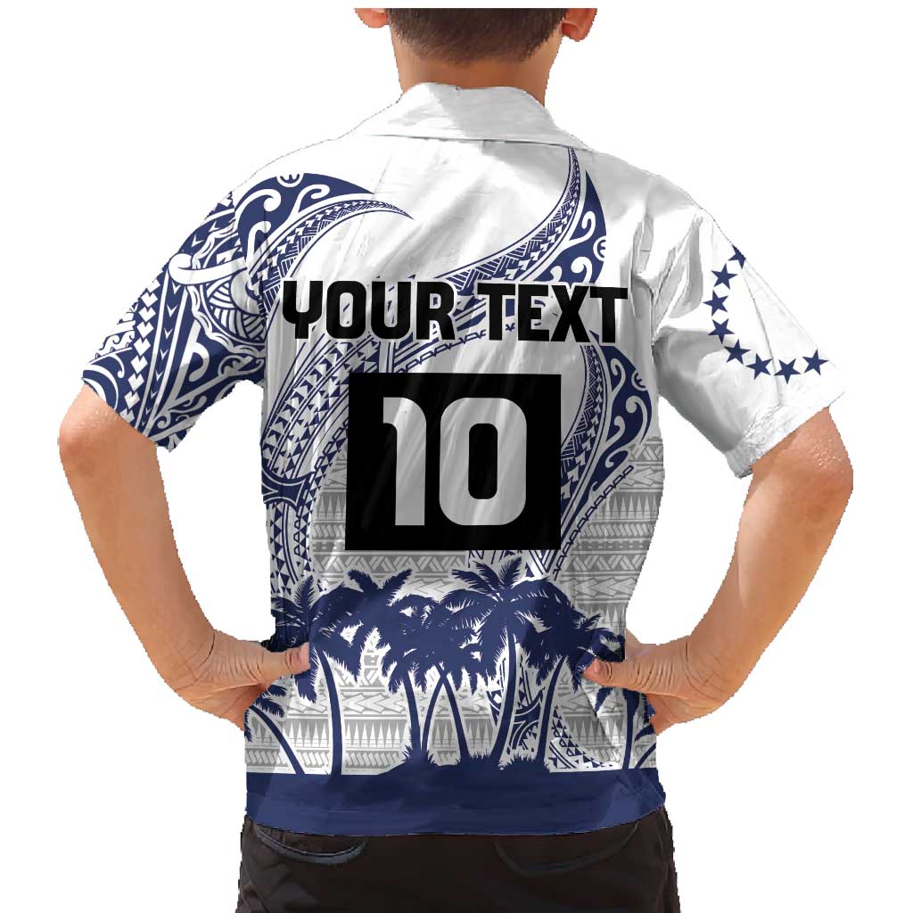 Cook Islands Marathon 2025-Pursuit in Paradise Family Matching Mermaid Dress and Hawaiian Shirt Blue Color