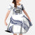 Cook Islands Marathon 2025-Pursuit in Paradise Family Matching Off The Shoulder Long Sleeve Dress and Hawaiian Shirt Blue Color