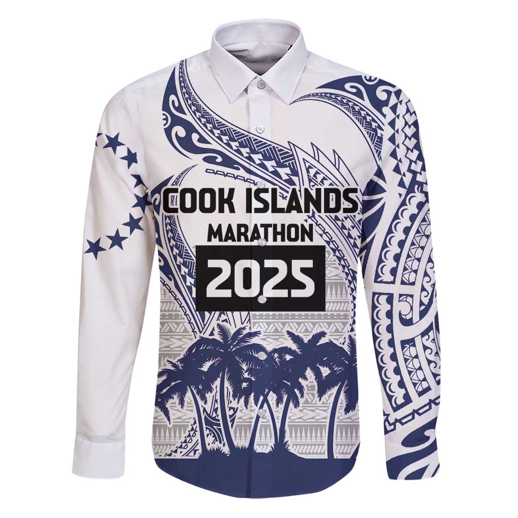 Cook Islands Marathon 2025-Pursuit in Paradise Family Matching Puletasi and Hawaiian Shirt Blue Color