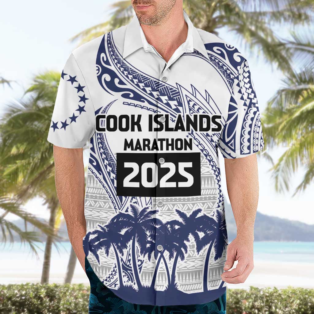 Cook Islands Marathon 2025-Pursuit in Paradise Hawaiian Shirt Blue Color