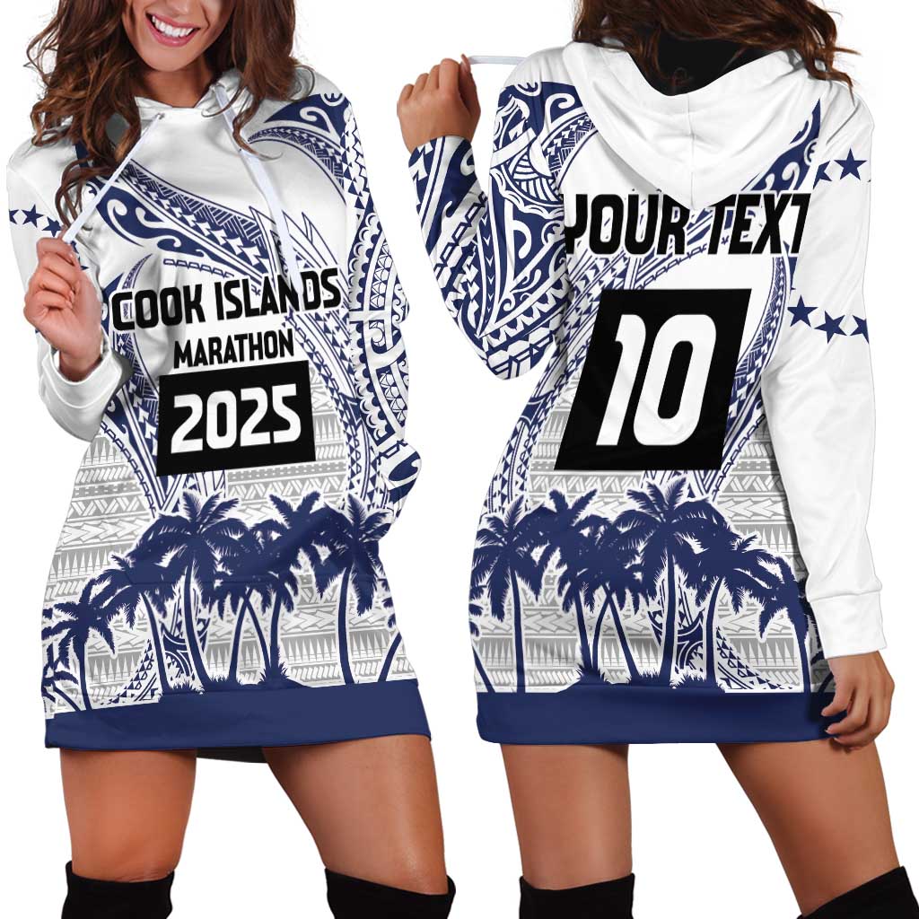 Cook Islands Marathon 2025-Pursuit in Paradise Hoodie Dress Blue Color