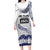 Cook Islands Marathon 2025-Pursuit in Paradise Long Sleeve Bodycon Dress Blue Color