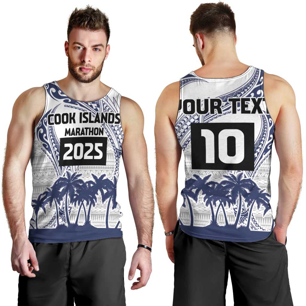Cook Islands Marathon 2025-Pursuit in Paradise Men Tank Top Blue Color