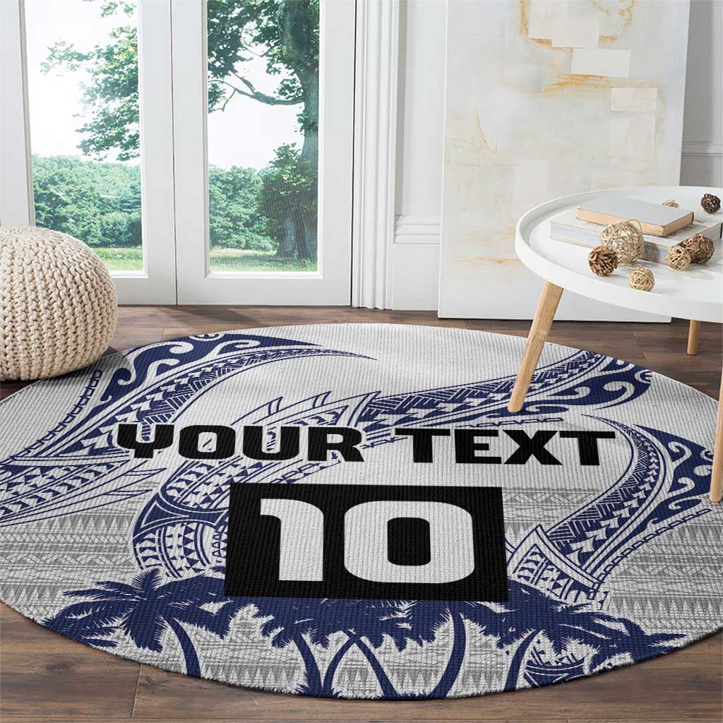 Cook Islands Marathon 2025-Pursuit in Paradise Round Carpet Blue Color