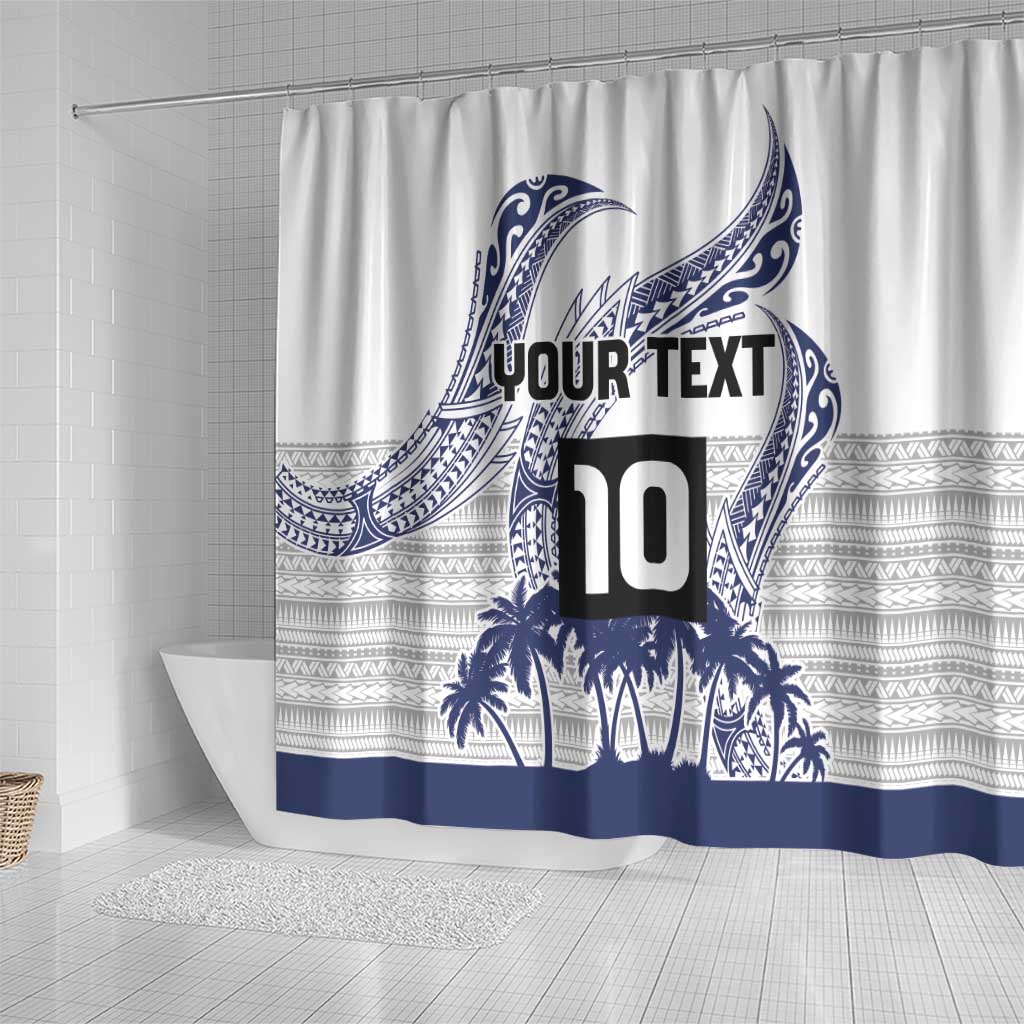 Cook Islands Marathon 2025-Pursuit in Paradise Shower Curtain Blue Color