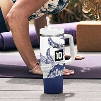 Cook Islands Marathon 2025-Pursuit in Paradise Tumbler With Handle Blue Color