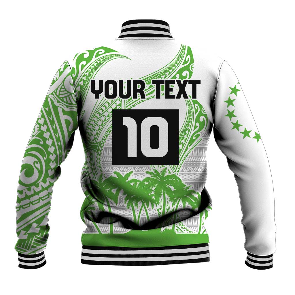 Cook Islands Marathon 2025-Pursuit in Paradise Baseball Jacket Green Color