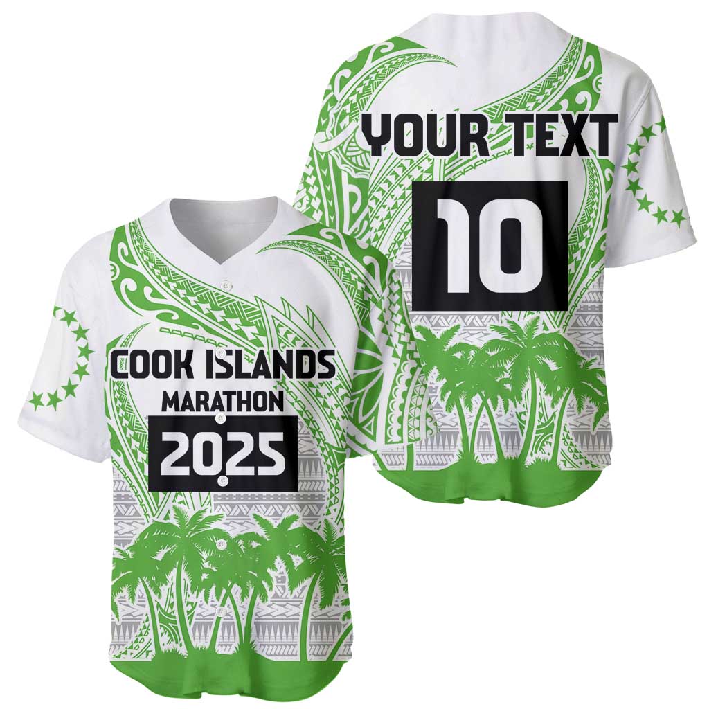 Cook Islands Marathon 2025-Pursuit in Paradise Baseball Jersey Green Color